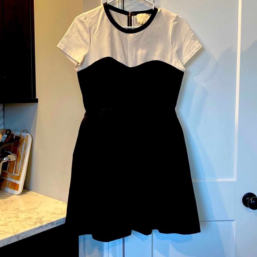 Kate Spade Dress Black & White EUC Size 8